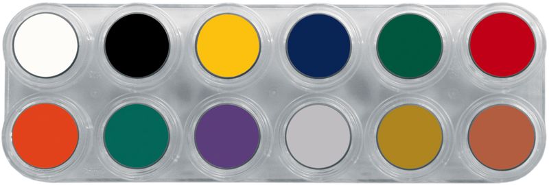 Fettsminke paletter - 12 farger